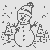 Niedlicher Schneemann mit Schal Malbild für kleine Bergfreunde