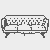 Bezaubernde moderne Couch mit stilvollem Rahmen Ausmalbild für junge Wohnzauberer