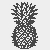 Farbenfrohes Ananas-Ausmalbild zum Ausmalen