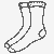 Zwei schlichte Herrensocken im minimalistischen Design Malvorlage für kreative Stilentdecker