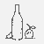 Sprudelnde Getränkeflasche mit fruchtiger Begleitung Ausmalbild für kleine Entdecker der Genusswelt