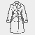 Beeindruckender Trenchcoat mit eindrucksvollen Knöpfen Ausmalbild für stilbewusste Farbenthusiasten