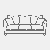 Bezauberndes Designer-Sofa mit mischen Kissen Malvorlage für kleine Wohnträumer und Helden der Fantasie