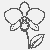 Spannendes Orchideen-Bastelmotiv zum kreativen Gestalten