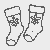 Zwei elegante Damen-Socken mit funkelnden Sternen Ausmalmotiv für stilvolle Träumer
