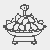 Bezaubernde Süßkartoffeln auf einer Waage Ausmalbild für pfiffige Küchenzauberer