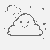 Lächelnde Kawaii-Wolken mit Sternchen Malbild für kleine Himmelszauberer
